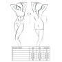 Корсет з пажами Passion MELANIA CORSET XXL/XXXL, black, трусики, напівпрозорий