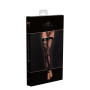 Панчохи без миска Noir Handmade F243 Tulle stockings with patterned flock embroidery, XL
