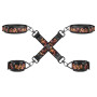 БДСМ-набір LOCKINK The Flowering Serpent Bondage Set, чорний, з малюнком у вигляді змій, 12 предметів