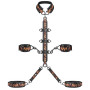 БДСМ-набір LOCKINK The Flowering Serpent Bondage Set, чорний, з малюнком у вигляді змій, 12 предметів
