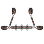 БДСМ-набір LOCKINK The Flowering Serpent Bondage Set, чорний, з малюнком у вигляді змій, 12 предметів