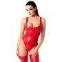 Боді Noir Handmade F352 Red powerwetlook body - 3XL