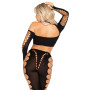 Комплект Leg Avenue Seamless Cut-Out Crop Top and Legging One Size Black