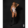 Трусики-стрінги з мереживом Obsessive Arrowel White crotchless thong 2XL/3XL