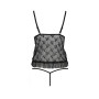 Боді монокіні з відкритими грудьми Passion JUSTINA BODY XXL/XXXL, black