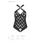 Сітчастий боді з халтером та ритмічним малюнком Passion Hima Body XXL/XXXL, black