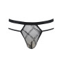 Чоловічі прозорі стринги Passion 029 THONG COLLIN S/M Black, сітка