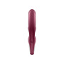 Вібратор-кролик Satisfyer Love Me Red, гнучкий, відросток з потрійним кінчиком