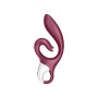 Вібратор-кролик Satisfyer Love Me Red, гнучкий, відросток з потрійним кінчиком