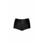 Шортики Noir Handmade F318 Wild, M, black, під латекс, крокодиловий принт, з доступом