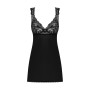 Сорочка бебі-дол з мереживом на грудях Obsessive Donna Dream babydoll XL/2XL Black, стрінги
