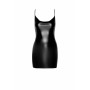 Сукня Noir Handmade F307 Mirage, XXL, black, міні, під латекс, відкрита спина, декор зі стразів