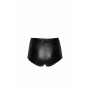 Шортики Noir Handmade F318 Wild, S, black, під латекс, крокодиловий принт, з доступом