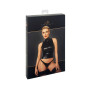 Топ Noir Handmade F324 Glam, L, black, халтер, на блискавці, вінілові вставки, комір-стійка