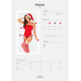 Боді Obsessive Kissmas teddy red L/XL (м'ята упаковка!!!)