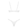 Комплект Obsessive Alissium 2-pcs set, M/L, мереживо, ліф з м’якою чашкою, трусики танга