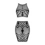 Еротичний напівпрозорий комплект Obsessive K101 top & skirt S/M/L, топ, спідниця