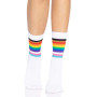 Шкарпетки жіночі в смужку Leg Avenue Pride crew socks Rainbow, 37–43 розмір