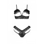 Еротичний комплект Passion DOLLY SET, S/M, black, з відкритими чашками