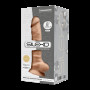 Фалоімітатор SilexD Vetus Flesh (MODEL 1 size 8in), двошаровий, силікон + Silexpan, діаметр 4,2см