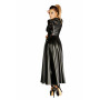 Сукня-плащ з мокрим ефектом Noir Handmade F128C Powerwetlook gown coat, XL