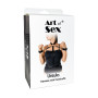 Жіноча портупея з наручниками Art of Sex - Ursula чорна XS-2XL, екошкіра