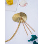 Пестис-сердечка з пензликами та чокером JSY Nipple Sticker RT236114 Golden