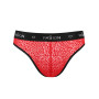 Чоловічі напівпрозорі труси Passion 031 SLIP MIKE S/M Red, під леопард