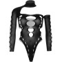 Безшовне боді на одне плече Leg Avenue Seamless thong back bodysuit, One Size, чорне