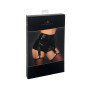 Шортики Noir Handmade F325 Glam, M, black, вініл, висока талія, кріплення для панчіх, з доступом