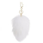 Металева анальна пробка — кролячий хвіст LOCKINK SEVANDA White Bunny-Tail Anal Pear-shape Plug
