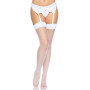 Панчохи-сітка для кріплення на пояс Leg Avenue Nylon Fishnet Thigh Highs One size, White