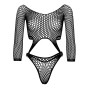 Еротичне боді Leg Avenue Top bodysuit with thong back Black