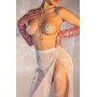 Пестис-сердечка з пензликами та чокером JSY Nipple Sticker AC8016 Gold