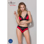 Трусики з широкою резинкою і мереживом Passion PS001 PANTIES XL, red-black
