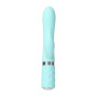 Розкішний кролик з ротацією та вібрацією Pillow Talk Lively Teal, кристал Сваровскі