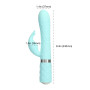 Розкішний кролик з ротацією та вібрацією Pillow Talk Lively Teal, кристал Сваровскі