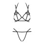 Еротичний комплект зі стреп Obsessive Badossa 2-pcs set S/M, чорний, з доступом