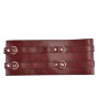 Шкіряний пояс для бондажу Liebe Seele Wine Red Waist Cuff, M Size