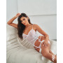 Корсет Obsessive Alissium corset&thong, M/L гнучкі кісточки, відкрита спина, стрінги в комплекті