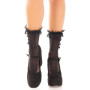Шкарпетки ажурні Leg Avenue Mini Bow Lace Anklet, чорні, з рюшами, декор — бантики
