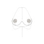 Прикраса на груди Obsessive Kisselie jewelry bra