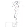 Бодістокінг Passion BS033 white, сукня-сітка на бретелях, прозора