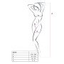 Бодістокінг Passion BS059 red, комбінезон, імітація панчох