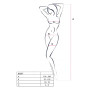 Бодістокінг Passion BS067 red, комбінезон, імітація панчох і топа на бретелях