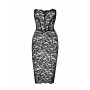 Сукня Noir Handmade F301 Catalyst, L, black, міді, мереживо, відкриті плечі, шнурівка на спині