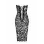 Сукня Noir Handmade F301 Catalyst, L, black, міді, мереживо, відкриті плечі, шнурівка на спині