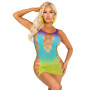 Сукня Leg Avenue Seamless Ombre Faux Lace Up Mini Dress One Size Ocean