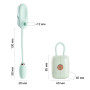 Вакуумний кліторальний стимулятор Otouch Louis Vibrate Teal з віброяйцем, у кейсі