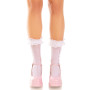 Шкарпетки ажурні Leg Avenue Mini Bow Lace Anklet, білі, з рюшами, декор — бантики